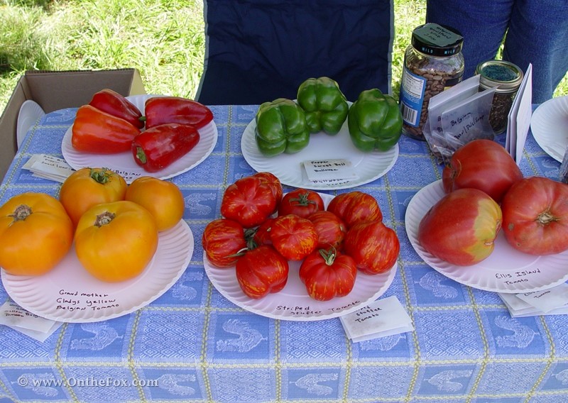 Heirloom tomatoes and peppers